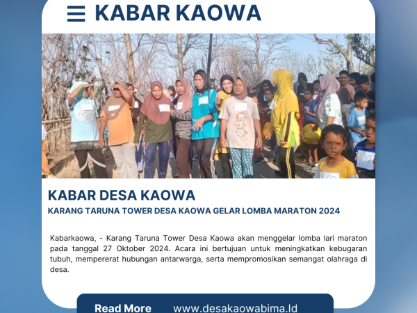 Karang Taruna Tower Desa Kaowa Gelar Lomba Maraton 2024