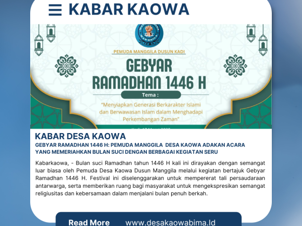 Gebyar Ramadhan 1446 H: Pemuda Manggila Desa Kaowa Meriahkan Bulan Suci dengan Berbagai Kegiatan Seru